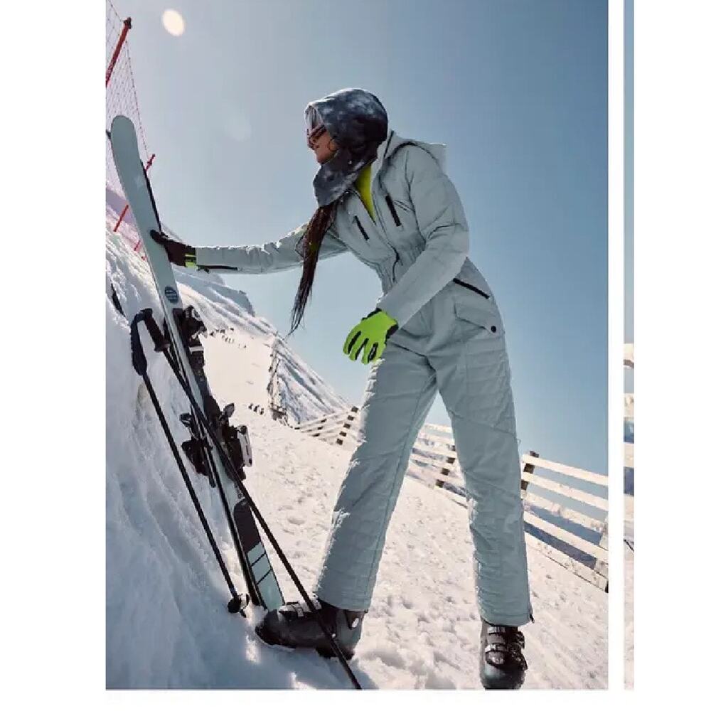 Free People Movement All Prepped Ski Suit Light Blue Sz Small Snow Apres